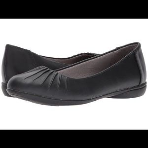 Black Life Stride Leather Look Flats 7.5